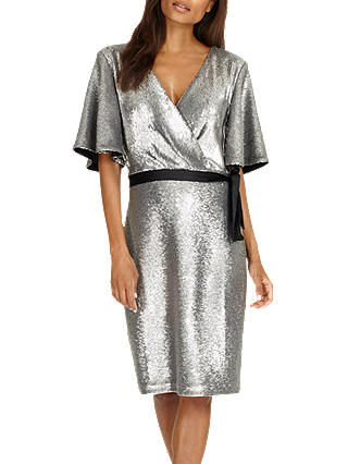 Phase Eight Niki Sequin Dress, Silver