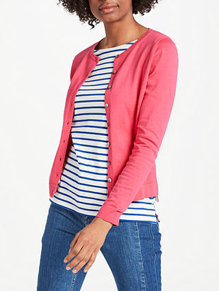 Boden Favourite Crew Cardigan, Carnival Pink