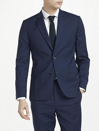 J.Lindeberg Italian Comfort Wool Slim Fit Suit Jacket, Mid Blue