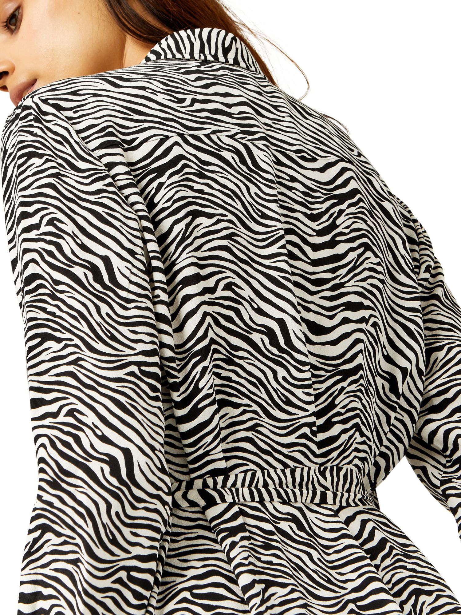 warehouse zebra shirt dress