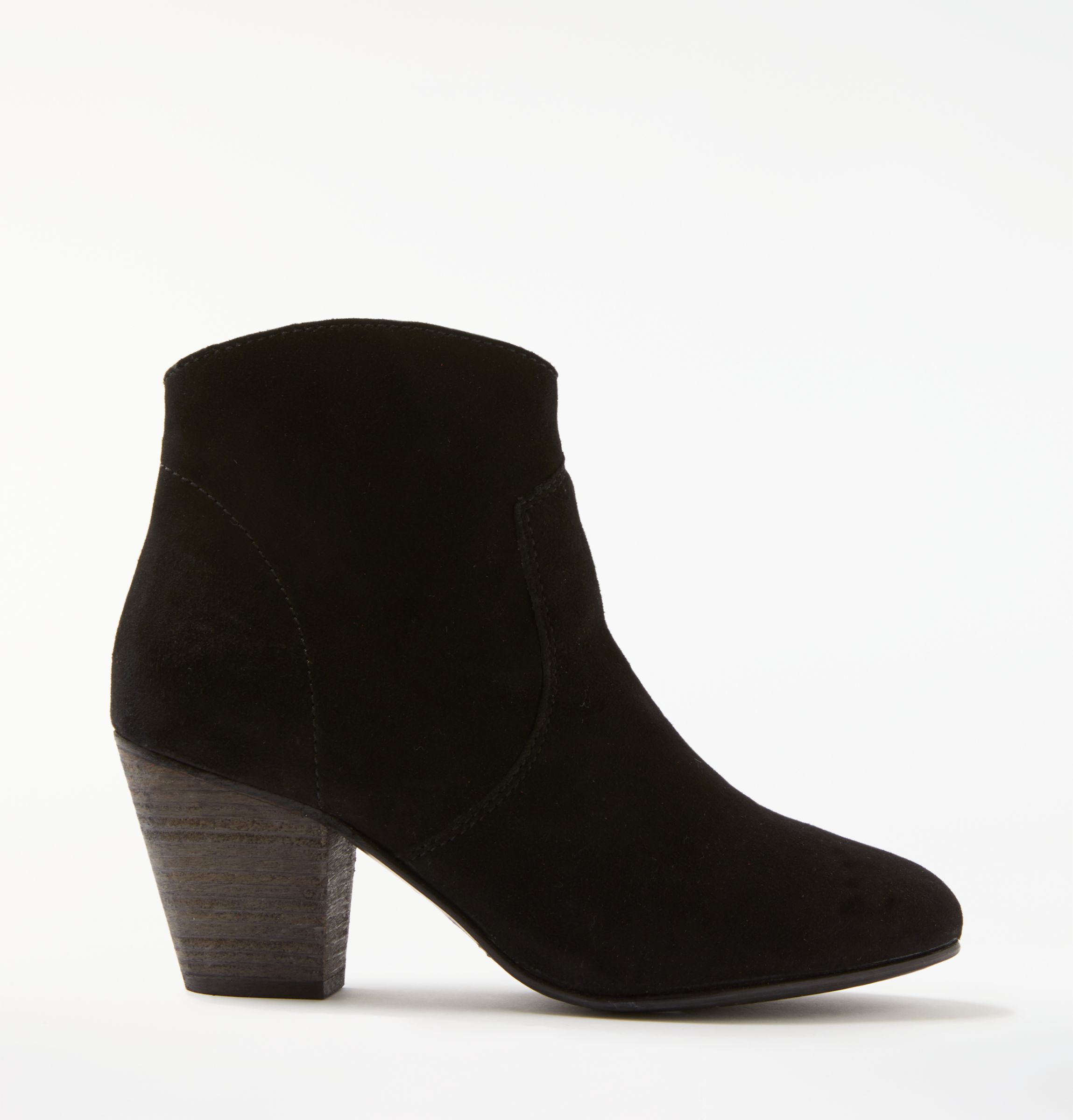 black suede high ankle boots