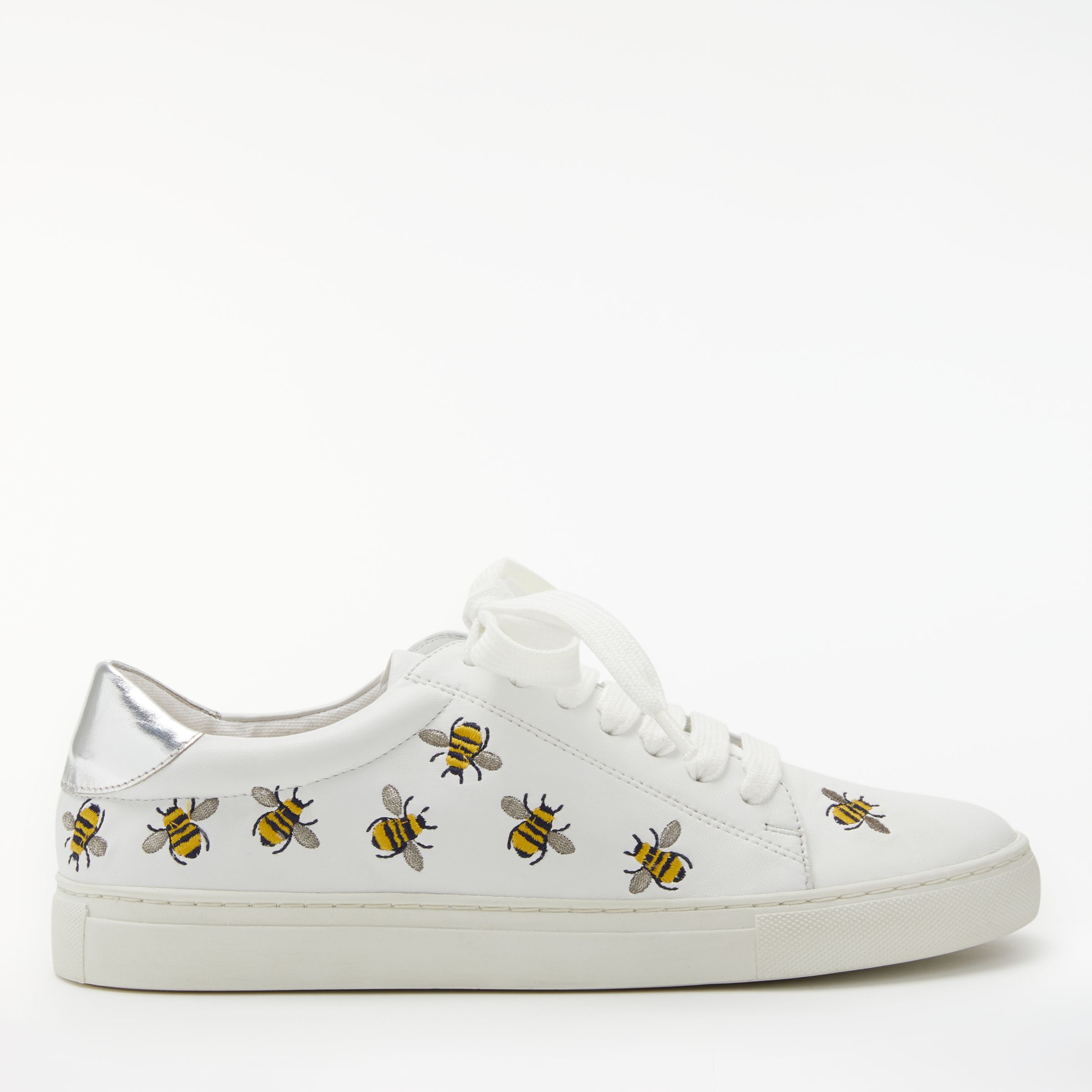 white trainers with bees