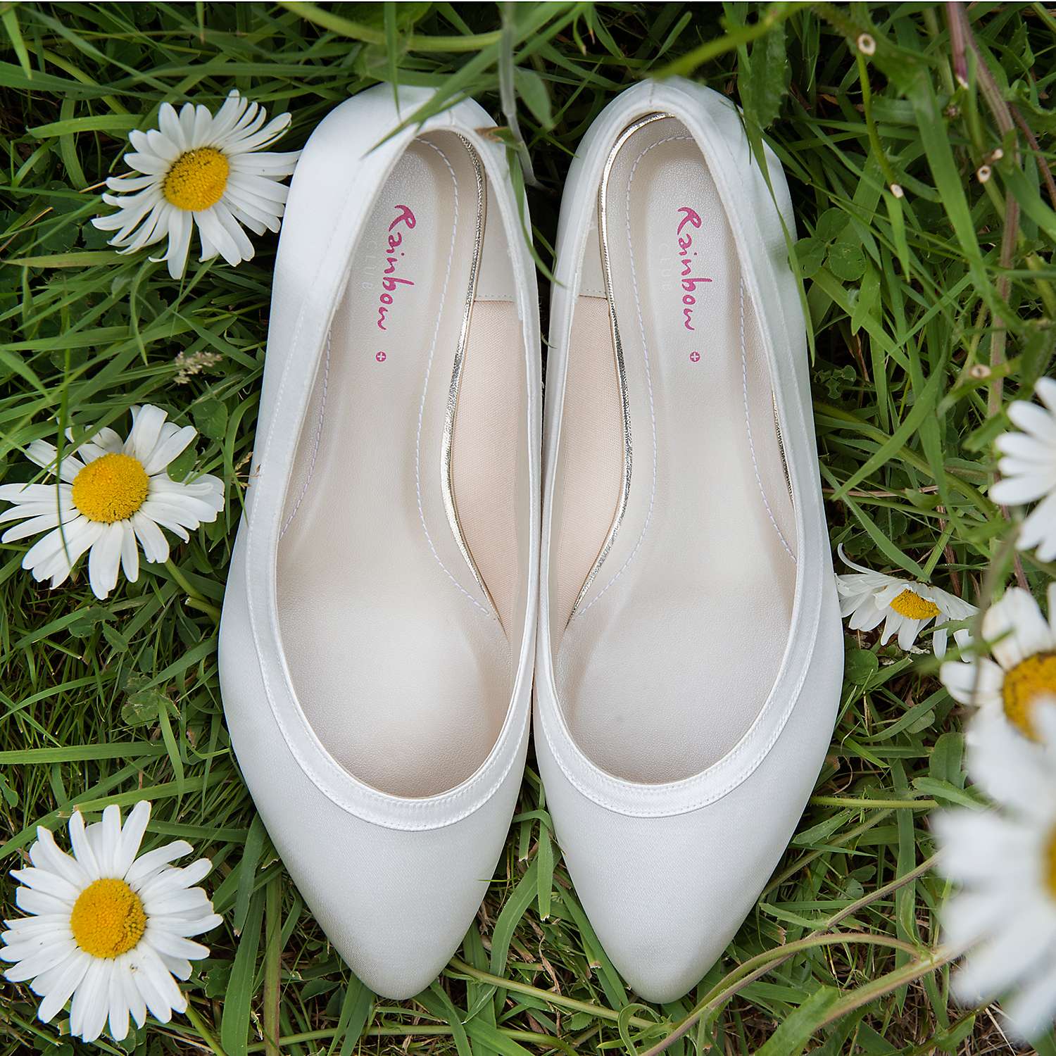 Buy Rainbow Club Gisele Wide Fit Court Shoes, Ivory Online at johnlewis.com