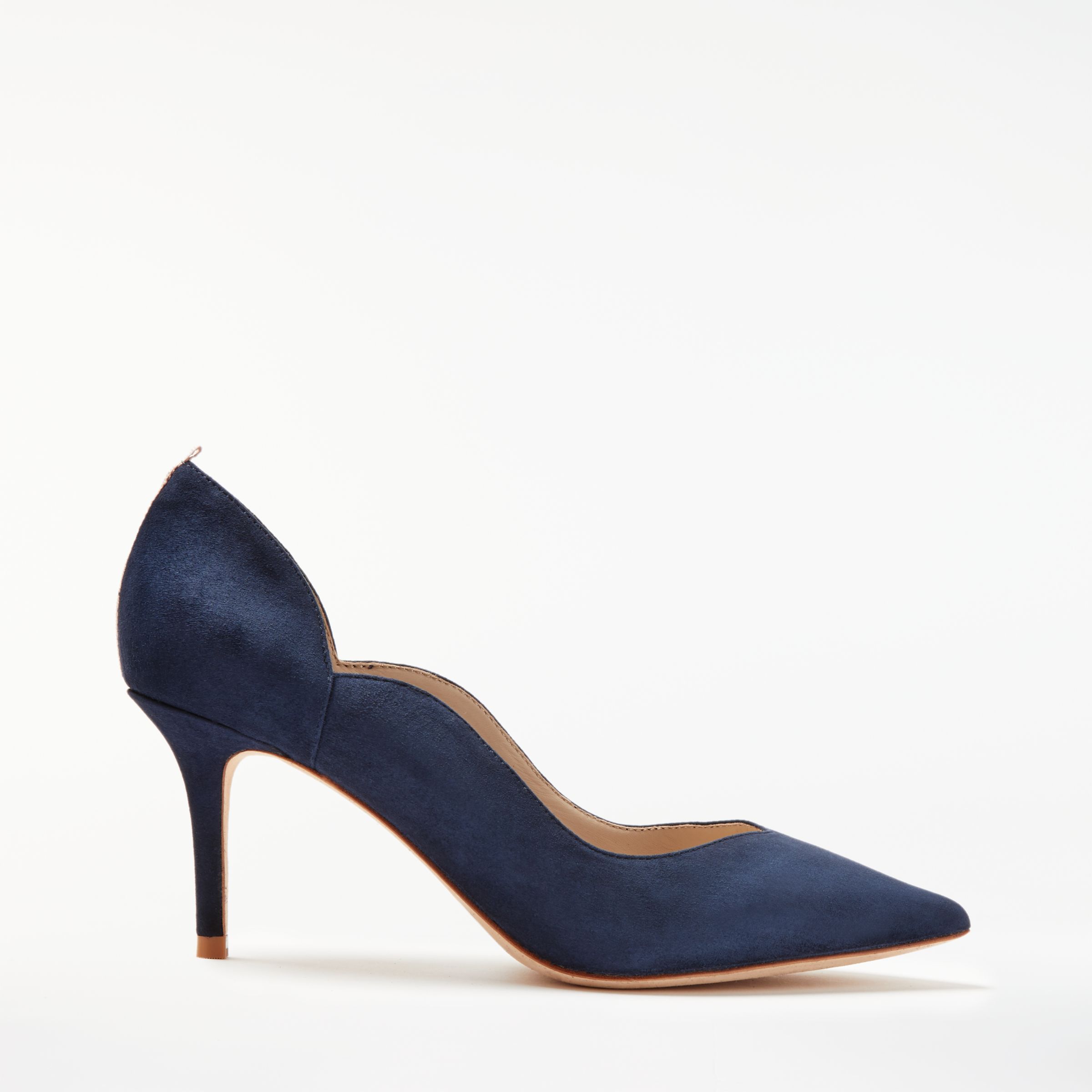 Boden Madison Stiletto Heeled Court Shoes, Navy Suede