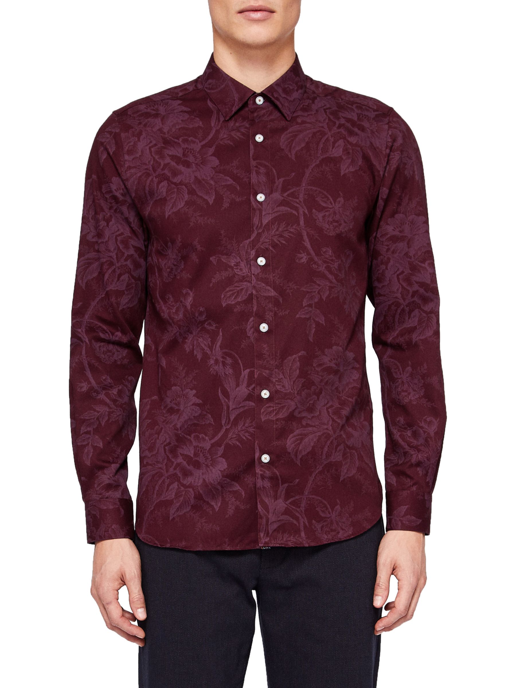 Ted Baker Tulls Floral Printed Long Sleeve Shirt