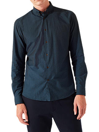 Jigsaw Italian Slim Fit Ombre Dot Shirt