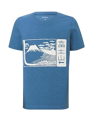 John Lewis & Partners Boys' Mount Fuji T-Shirt, Blue