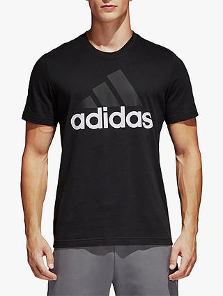 adidas Essentials Linear Cotton T-Shirt, Black