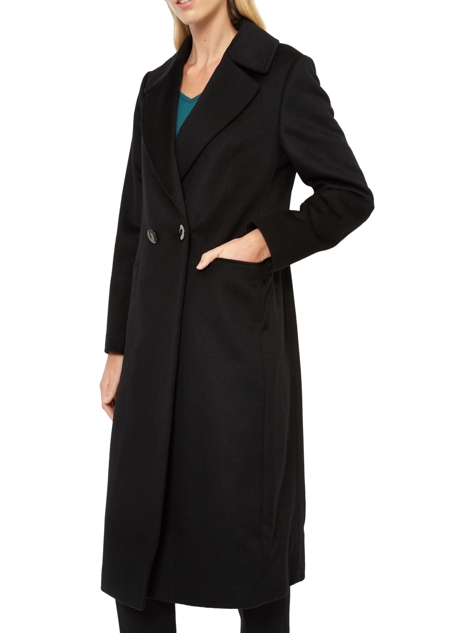 Jaeger Wool Double Breasted Coat, Black