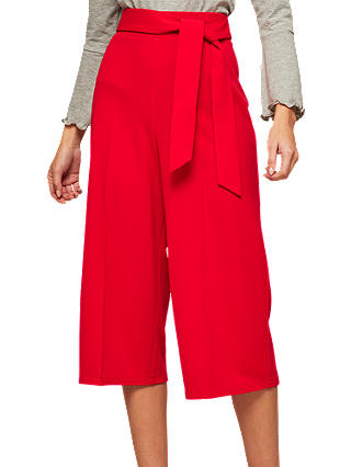 Miss Selfridge Petite Culotte Trousers, Red