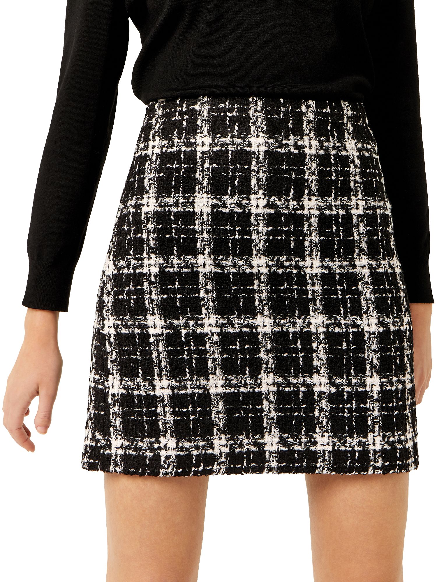 Warehouse Tweed Check Skirt, Multi