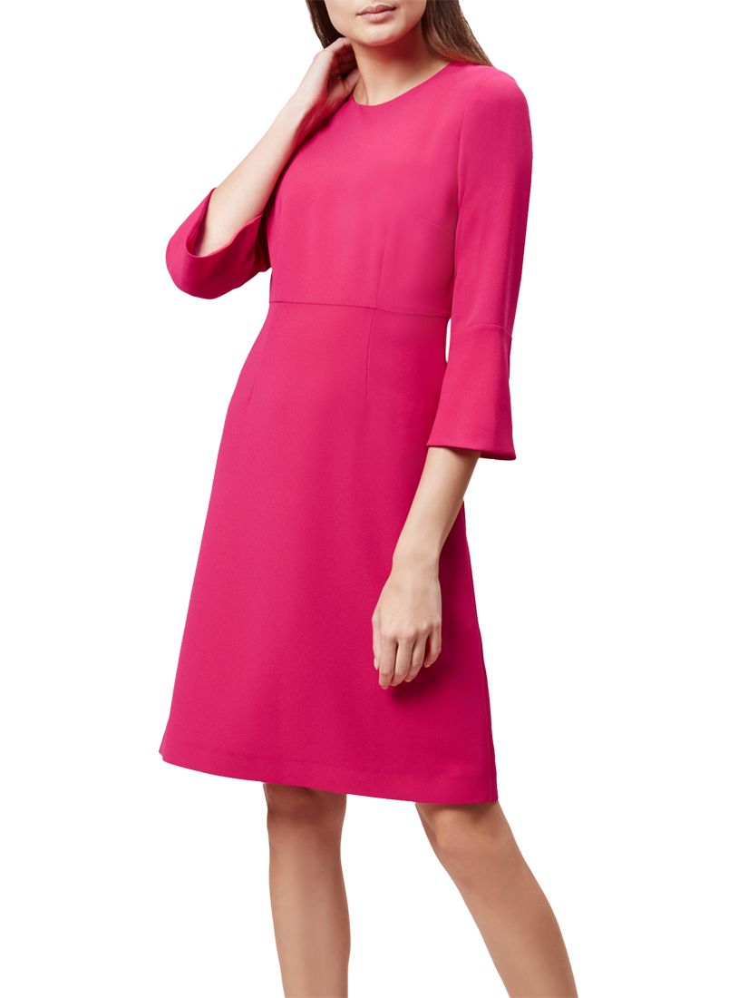 Hobbs Cassie Dress, Lipstick Pink at John Lewis & Partners