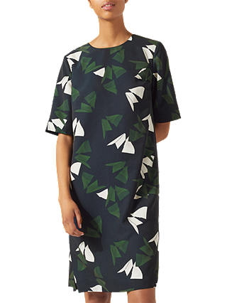 Jigsaw Abstract Strokes T-Shirt Dress, Navy