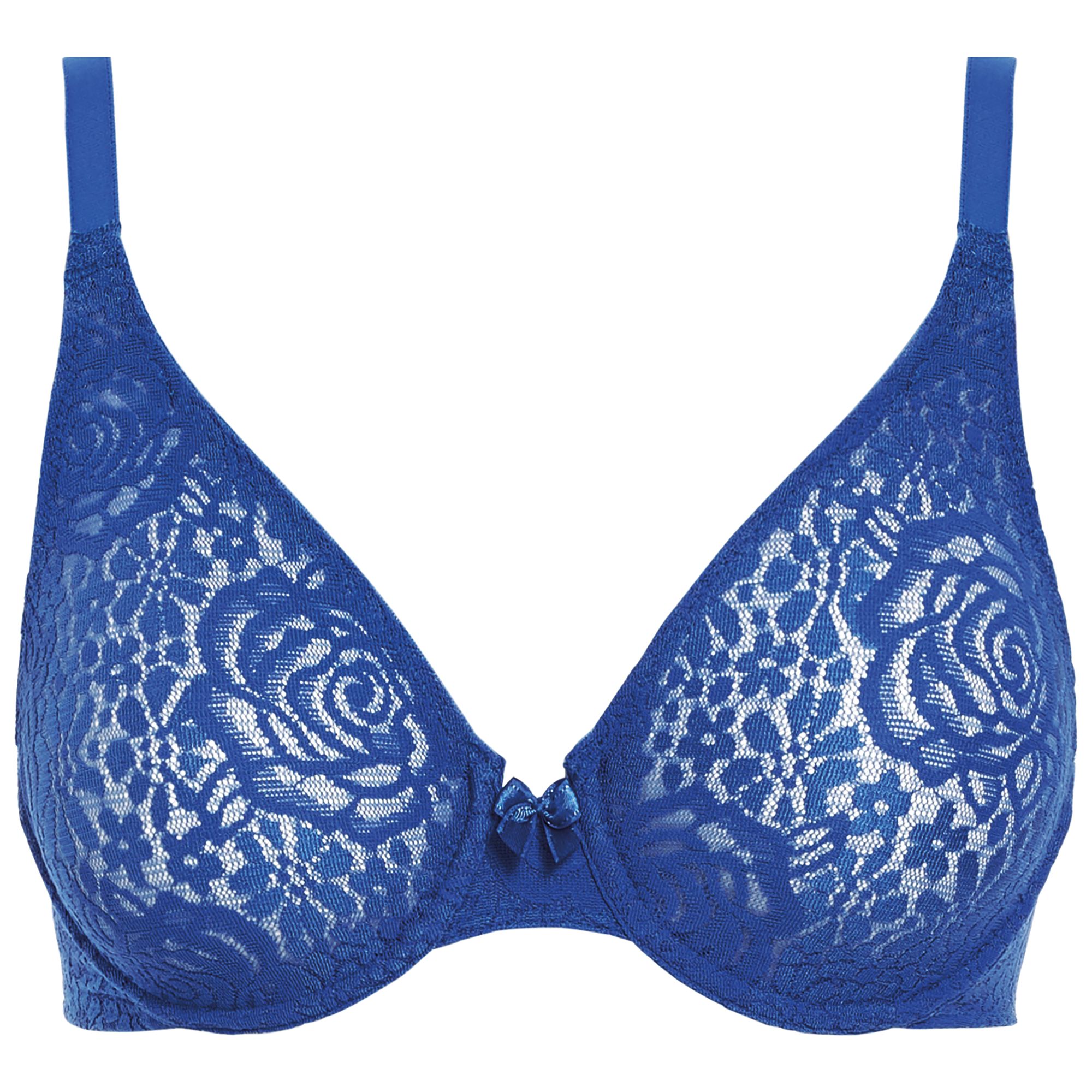 Wacoal Halo Lace Moulded Underwired Bra Dazzling Blue 1133