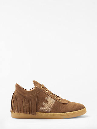 AND/OR Estela High Top Trainers, Tan Suede