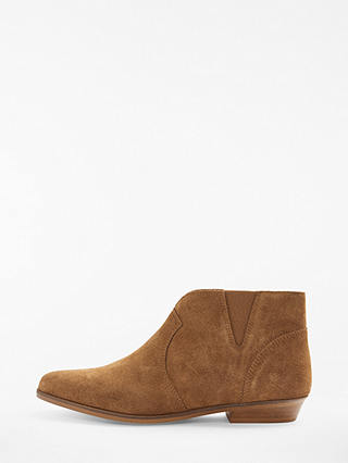 AND/OR Pavla Western Ankle Boots, Tan Suede