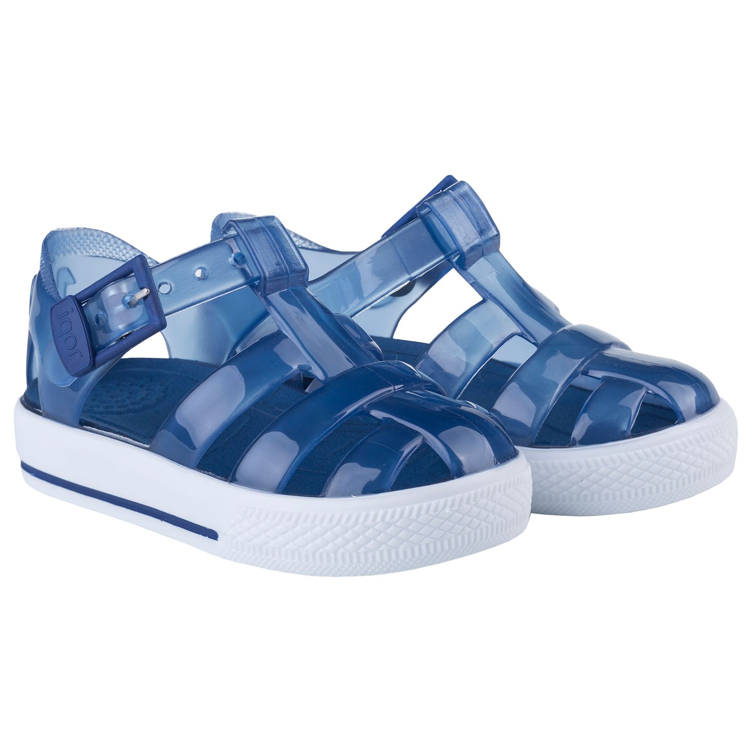 IGOR Children's Tenis Jelly Shoes, Navy at John Lewis & Partners