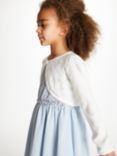 John Lewis & Partners Kids' Sequin Cardigan, Ivory