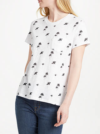 Levi's The Perfect Pocket Palm Tree Print T-Shirt, Lomita White