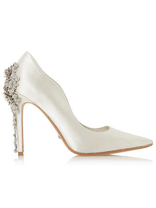 Dune Bridal Collection Be Wedd Embellished Stiletto Court Shoes, Ivory