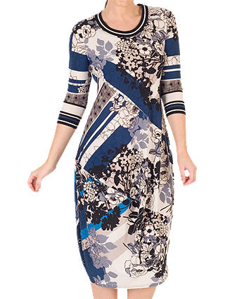 Chesca Floral and Abstract Print Dress, Riviera