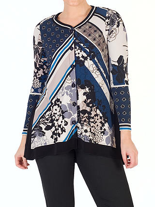 Chesca Floral Print Jersey Top, Riviera