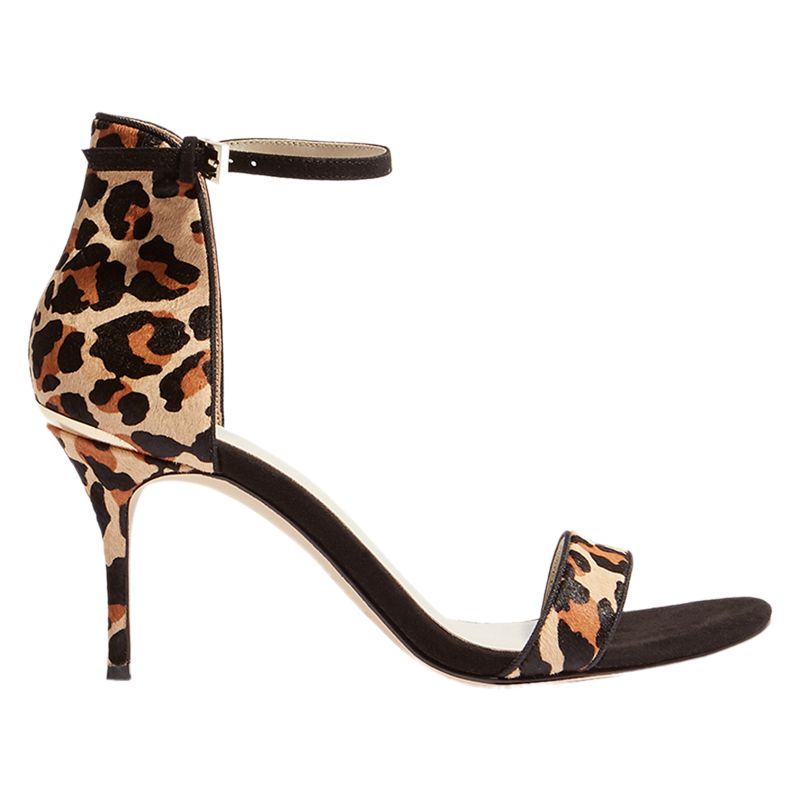 Karen Millen Two Part Stiletto Sandals, Leopard Print