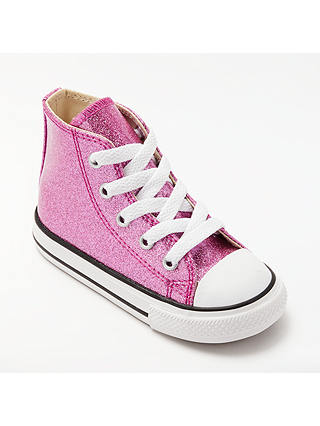 Converse Chuck Taylor All Star Hi-Top Trainers, Pink Glitter