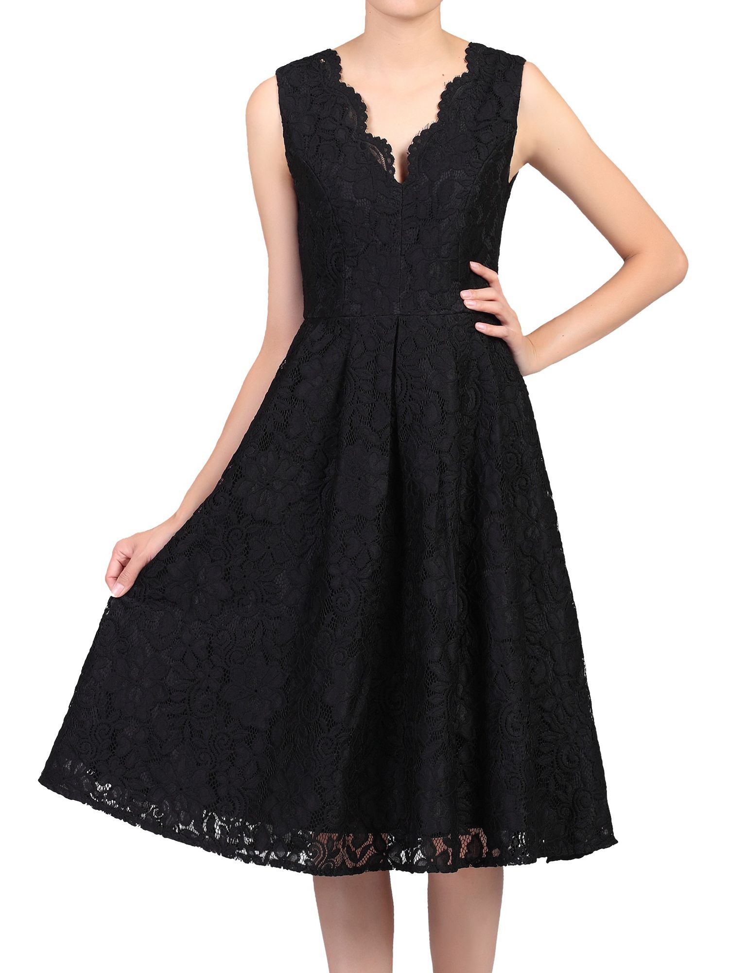 jolie moi scalloped lace dress