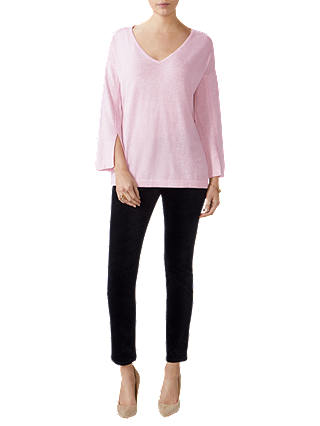 Pure Collection Split Sleeve Relaxed Sweater, Rose Mist