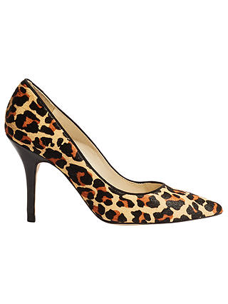 Karen Millen Patent Collection Stiletto Heeled Court Shoes, Leopard Print Leather