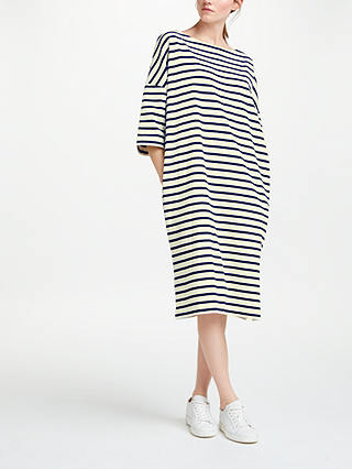 Kin Striped Breton Dress, Navy