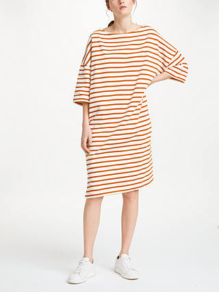 Kin Striped Breton Dress, Orange