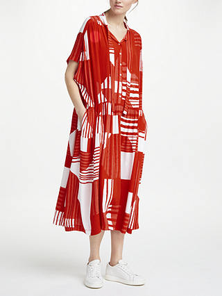 Kin Laura Slater Limited Edition Spaced Print Dress, Red