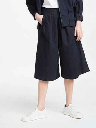 Kin Laura Slater Limited Edition Denim Pleated Culottes, Navy