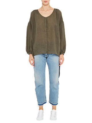 French Connection Betsy Draped Top, Dusty Olive