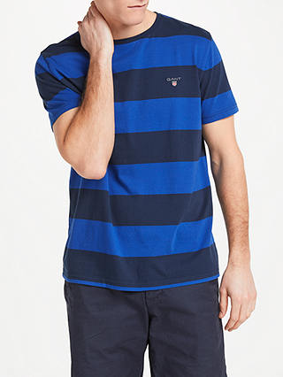 GANT Original Barstripe Cotton T-Shirt, Blue