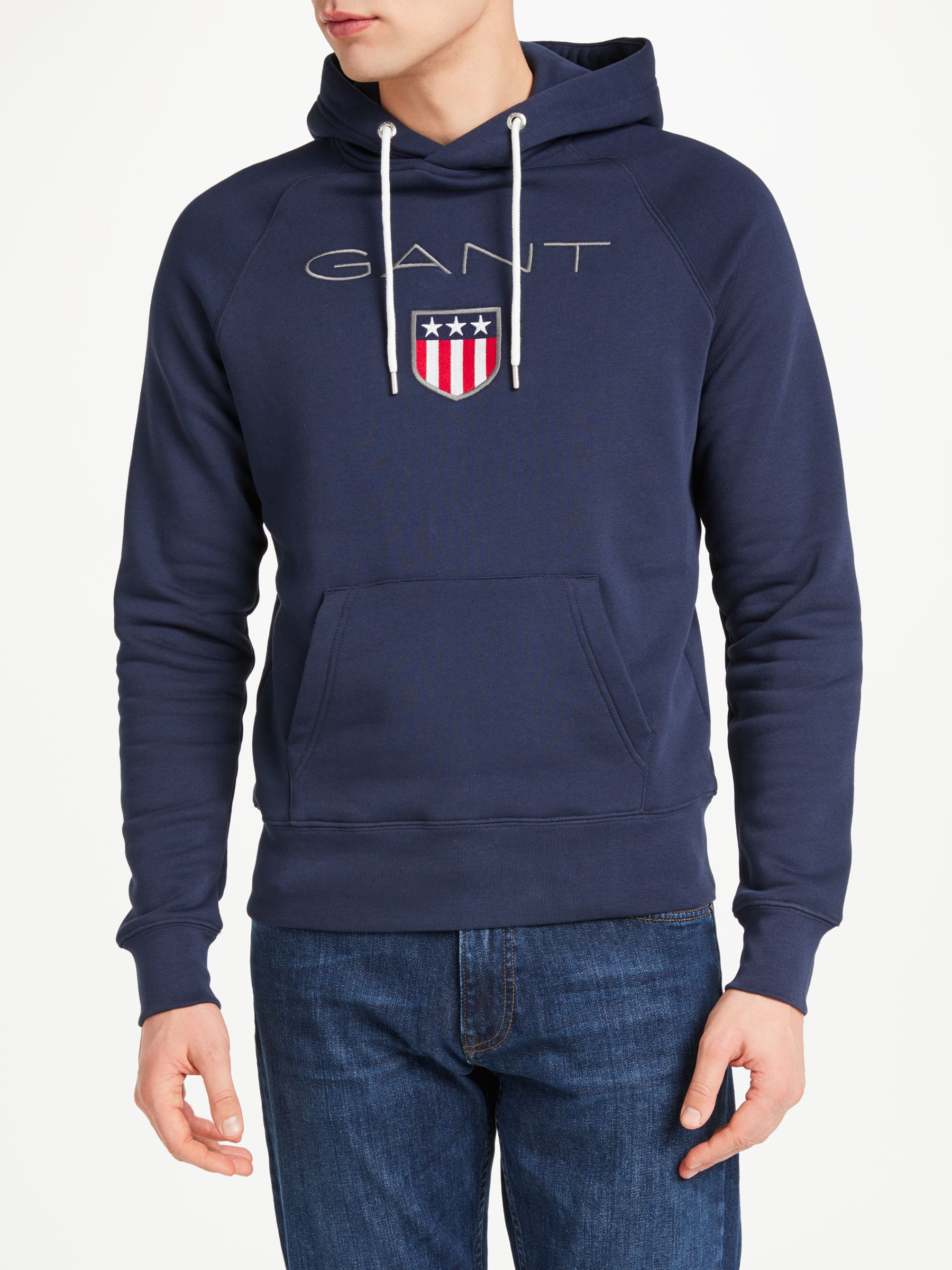GANT Shield Embroidered Pullover Sweatshirt, Navy, XXL