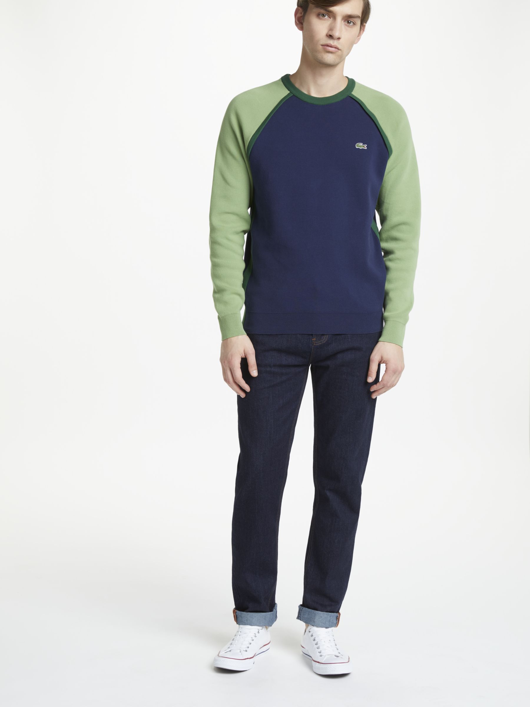 France Colour Block Jumper, Navy/Green 