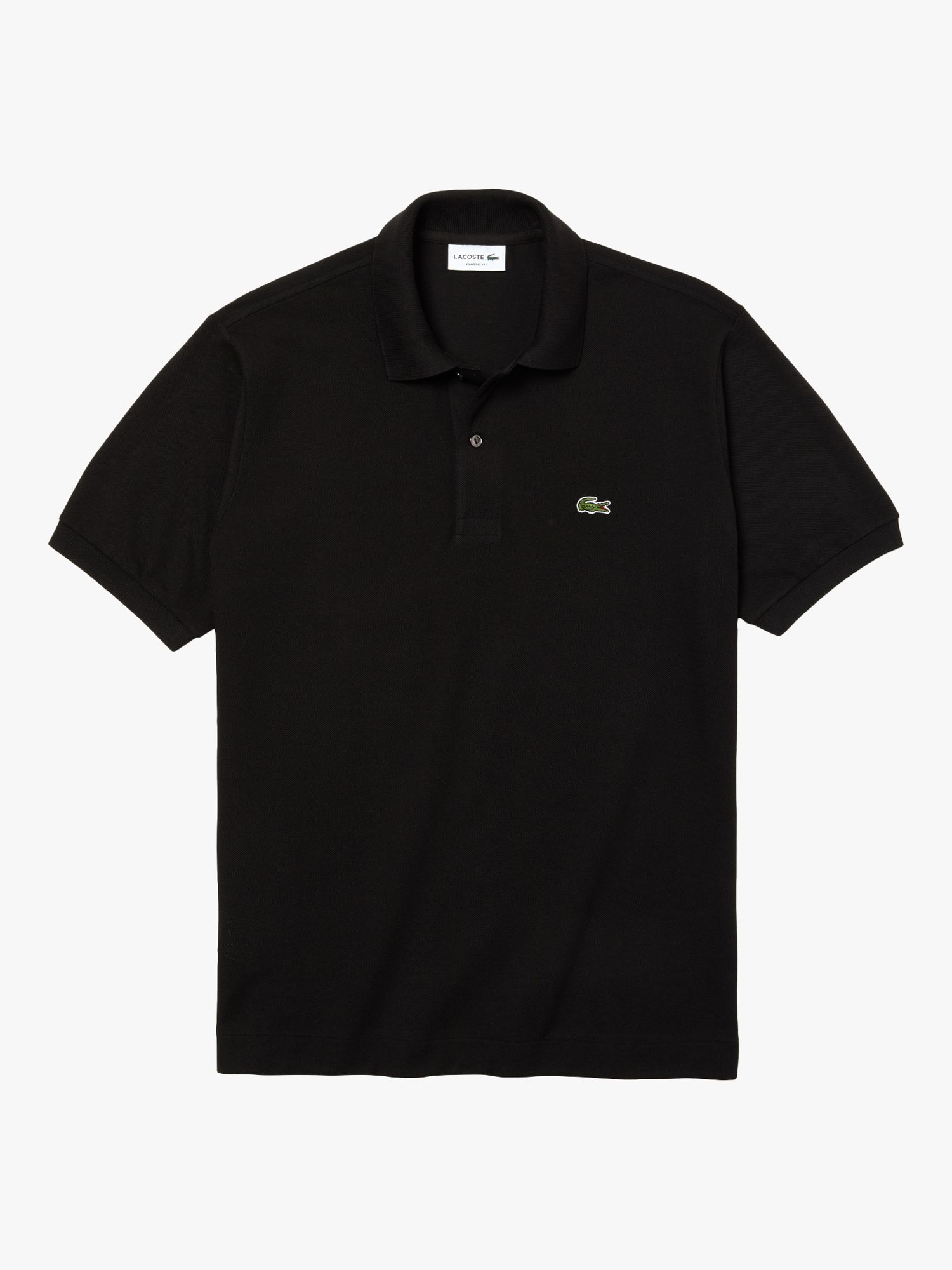 Lacoste L.12.12 Classic Regular Fit Short Sleeve Polo Shirt, Black at ...