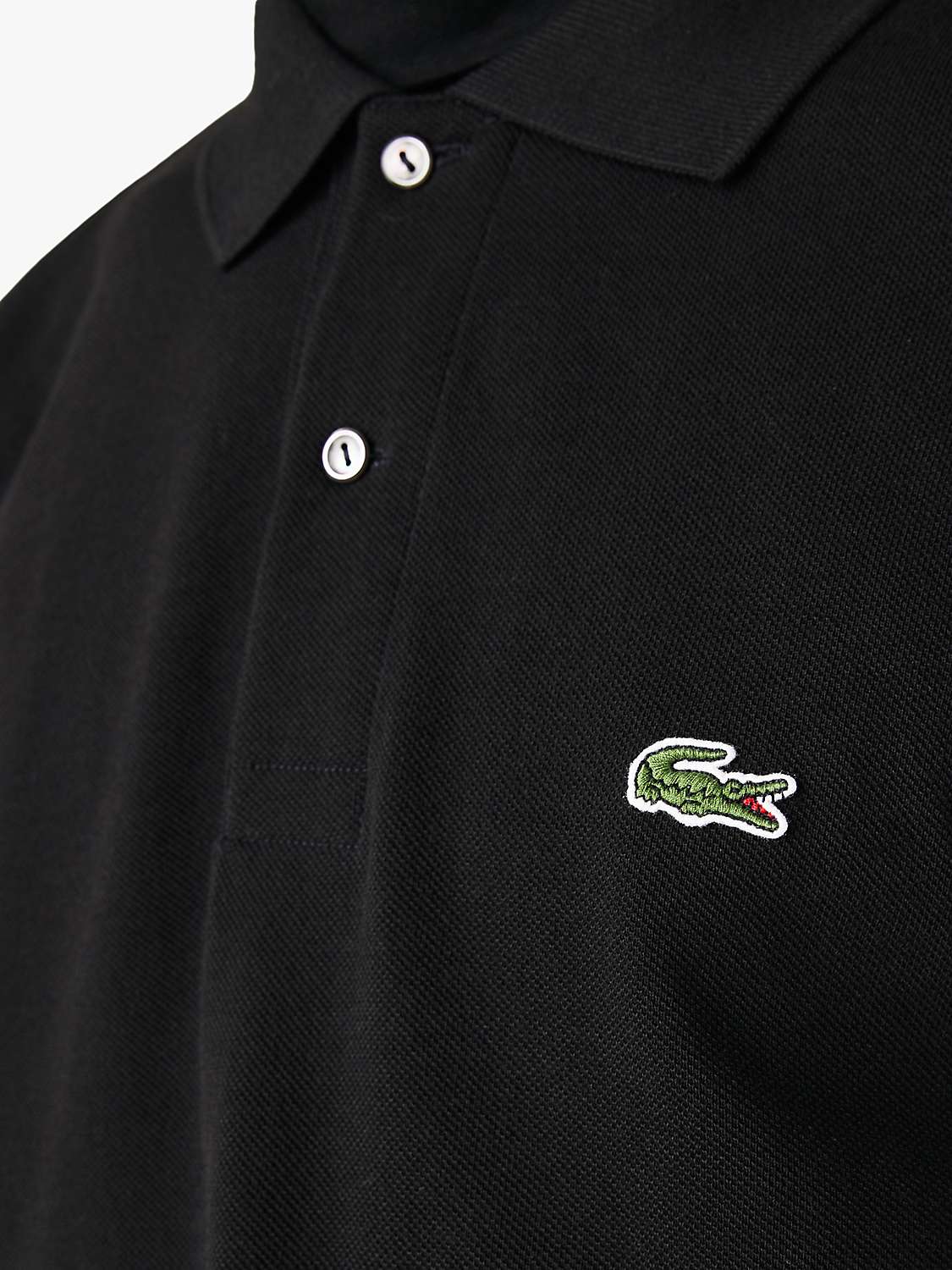 Lacoste L.12.12 Classic Regular Fit Short Sleeve Polo Shirt, Black at ...