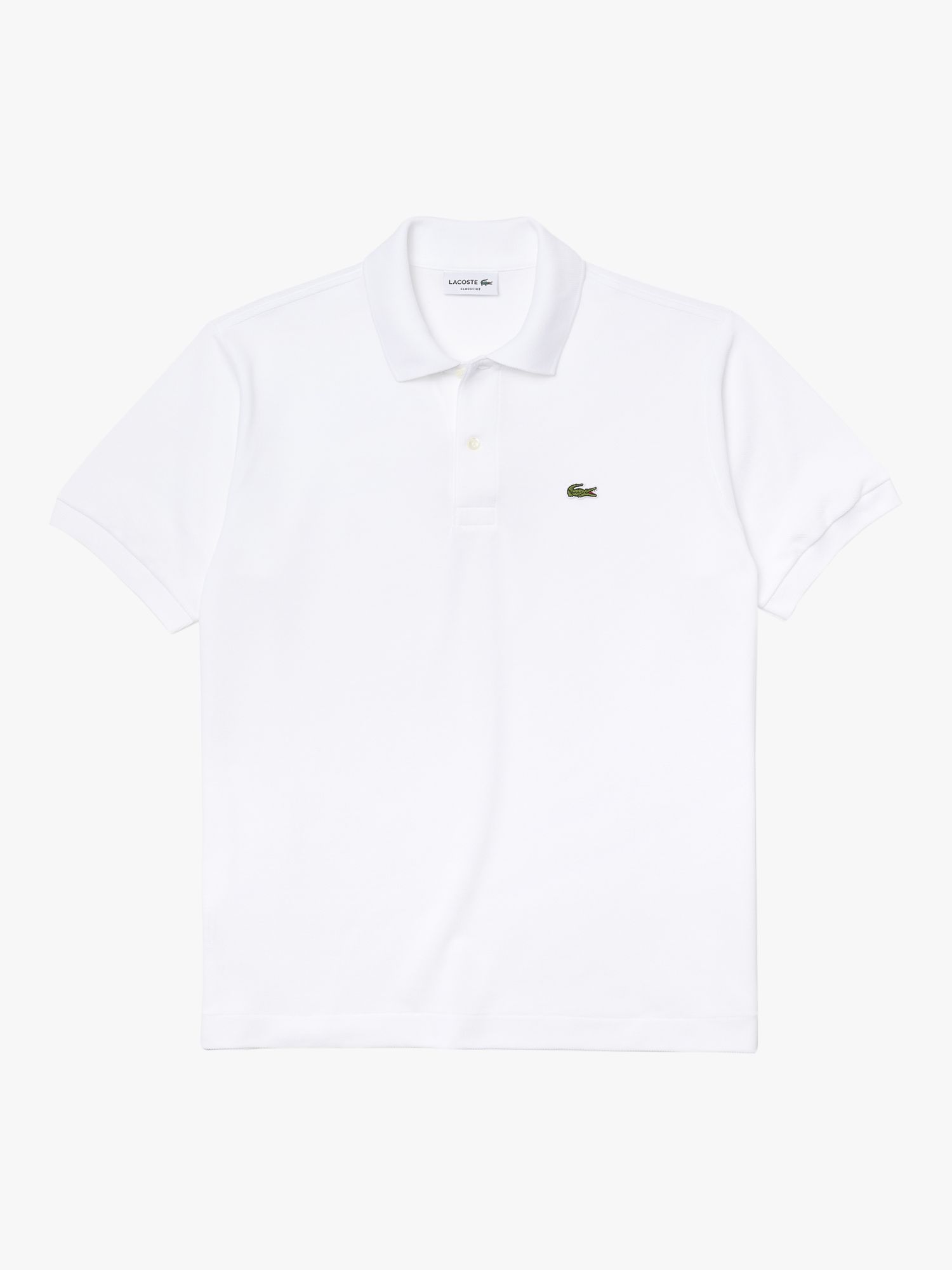 Lacoste L.12.12 Classic Regular Fit Short Sleeve Polo Shirt, White at ...