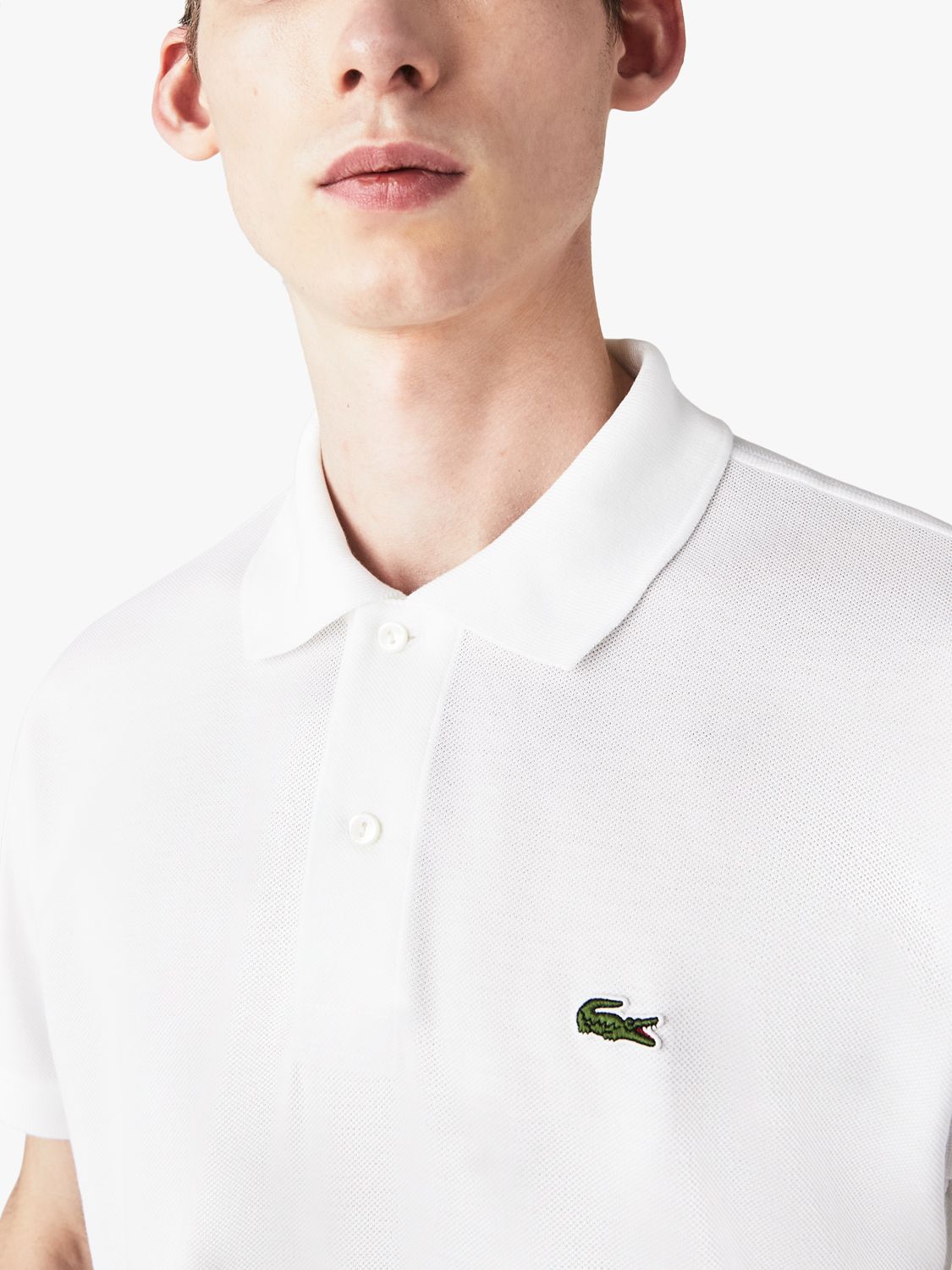 os selv lade som om konservativ Lacoste L.12.12 Classic Regular Fit Short Sleeve Polo Shirt, White at John  Lewis & Partners