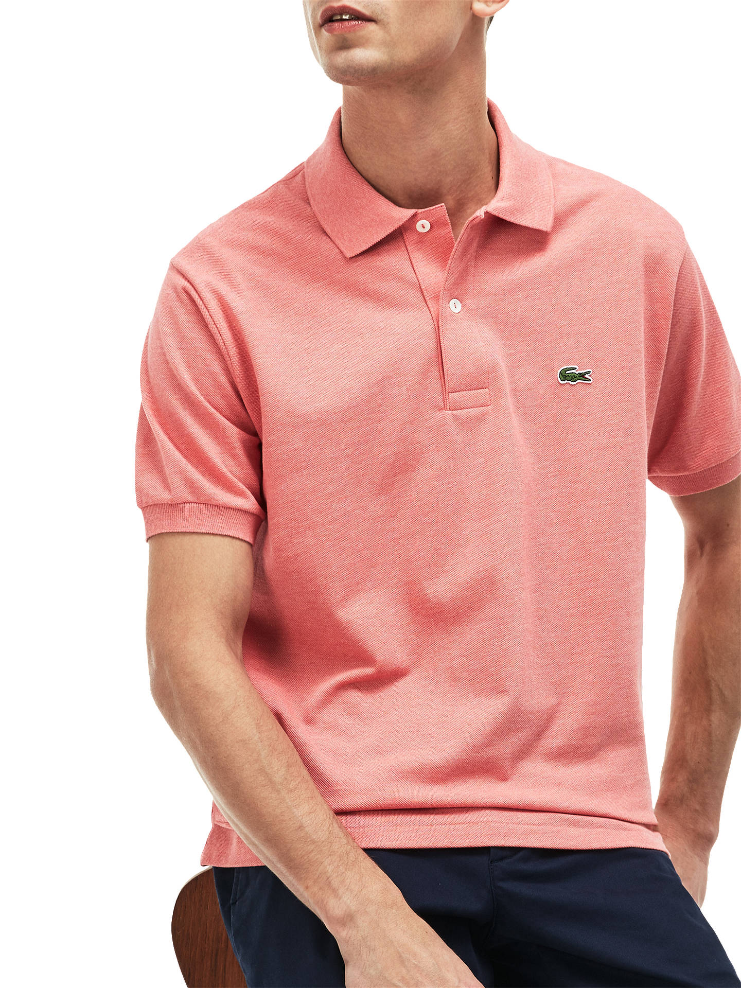 Lacoste L.12.12 Classic Regular Fit Marl Short Sleeve Polo Shirt at ...