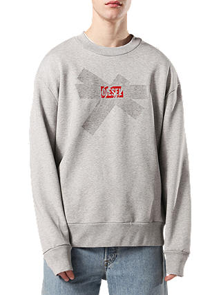 Diesel S-Bays-Sa Graphic Print Sweatshirt, Grey