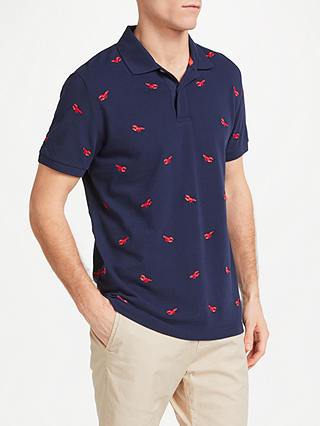 GANT Lobster Print Polo Shirt, Navy