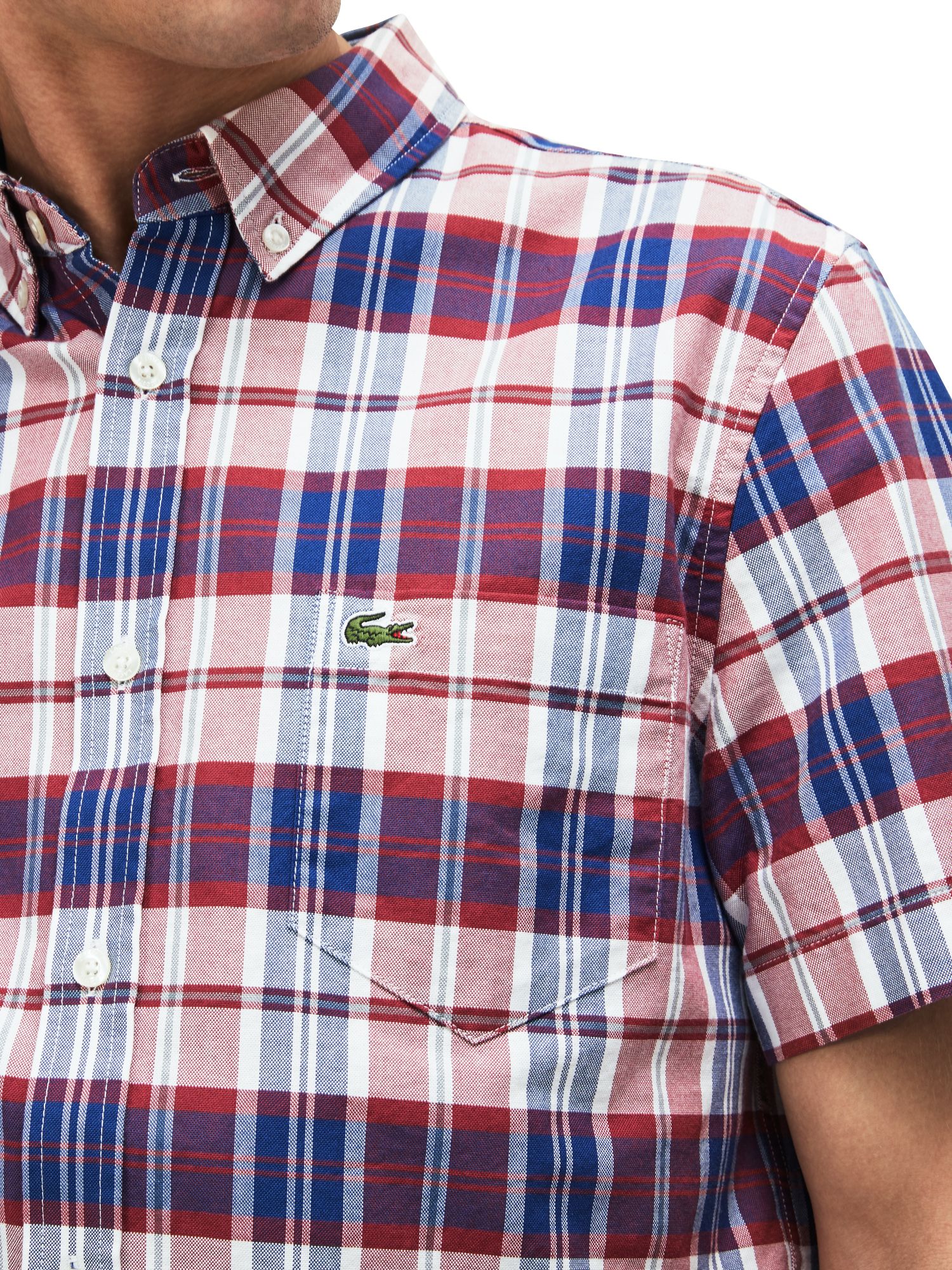 lacoste short sleeve oxford shirt