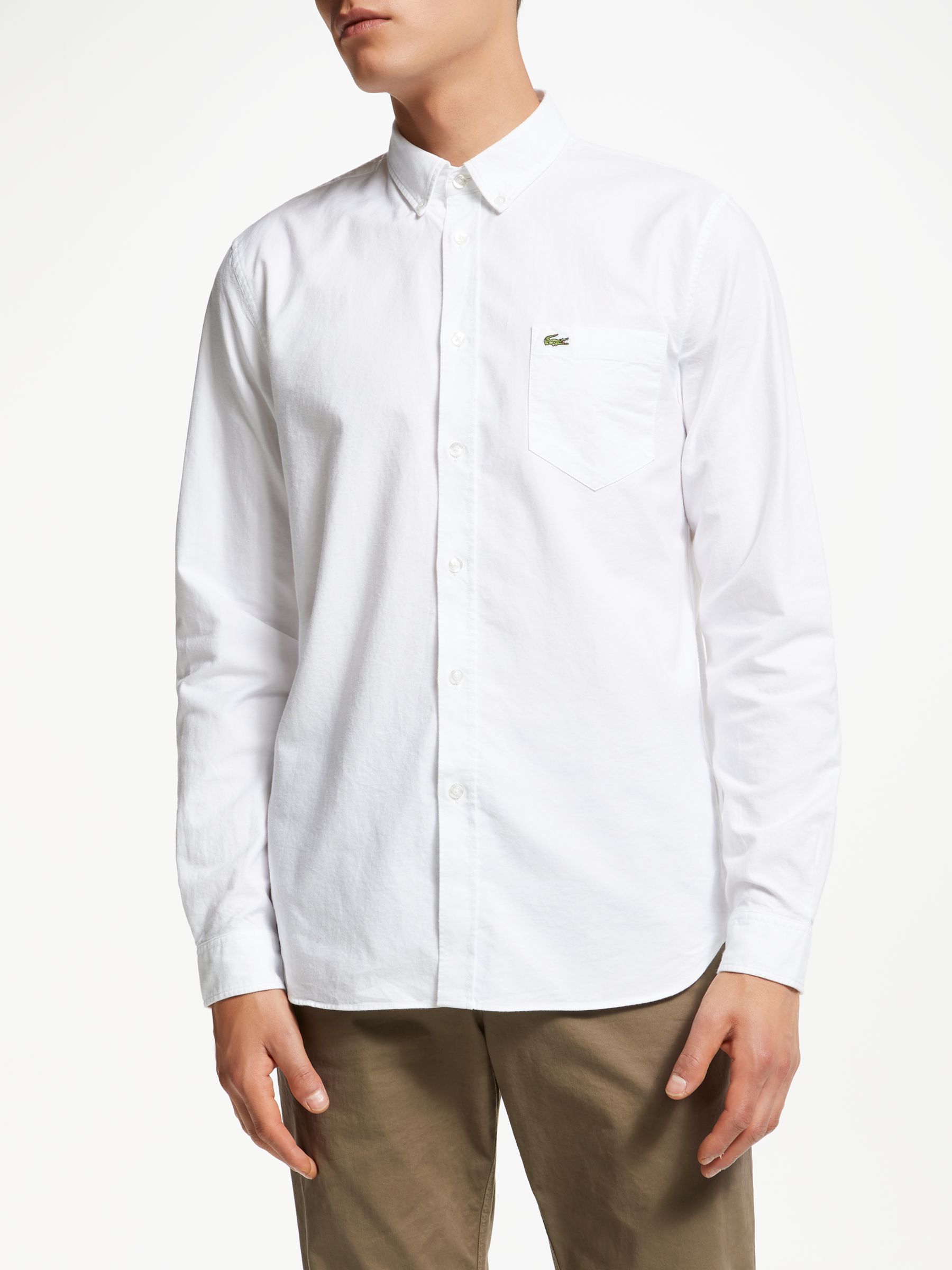 white long sleeve lacoste shirt