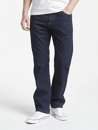 John Lewis & Partners Straight Fit Indigo Denim Jeans