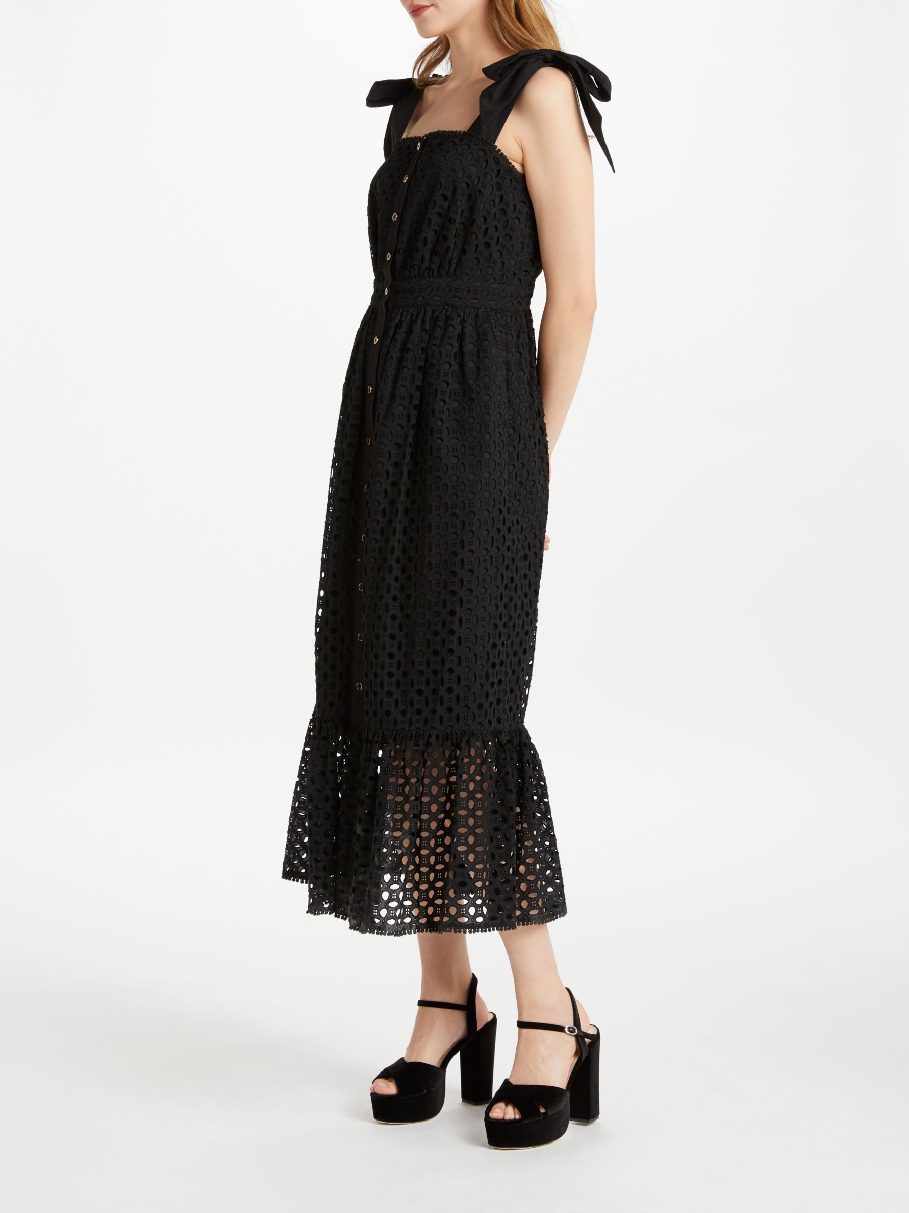 black broderie dress